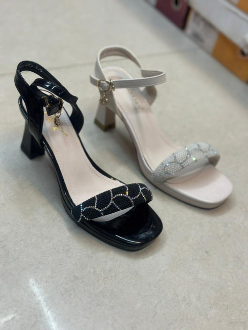 Ankle Straps Open Toes Block Heels